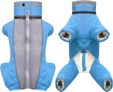Водонепроникна куртка для собак з флісовою підкладкою, тепла зимова куртка для собак, одяг для собак, синього кольору для чоловіків