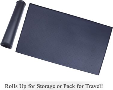 Підкладка під миску для собак та котів VIVAGLORY Grippymat, силіконова, чорна, 60x40 см