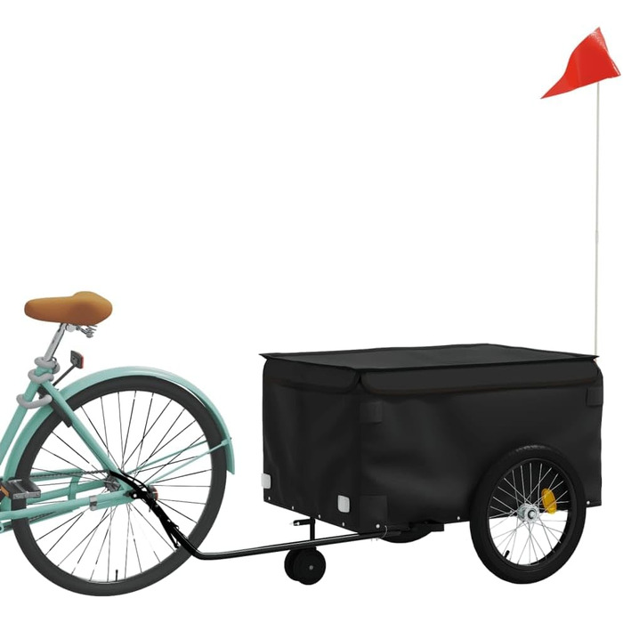 Причіп для собак, велосипедний причіп, причіп для бігу, чорний, 45 кг, сталь