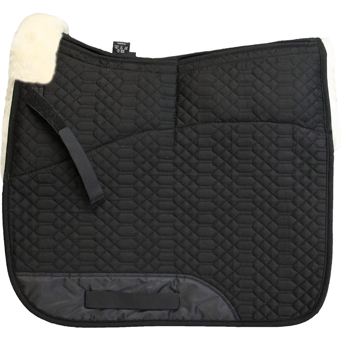 Підкова Engel Reitsport для конкурного та тренувального верхового лицеміря, чорна, з наповнювачем та овечкою, розмір Medium