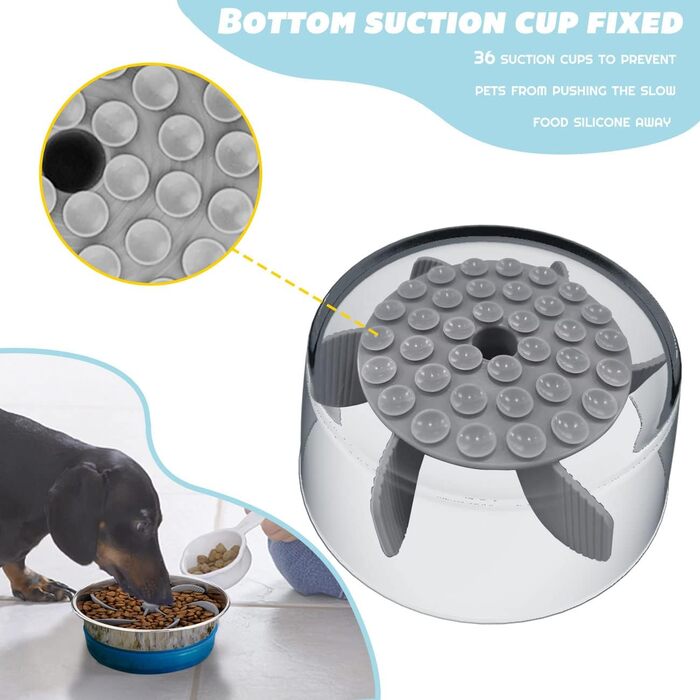 Миска для собак Slow Feeder з гелевою вставкою: запобігає ковтання, для здорового травлення, великі напувачки для собак