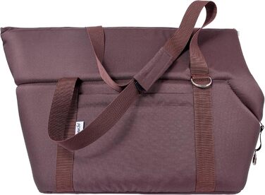 BOUTIQUE ZOO Сумка-переноска для собак XL (до 15 кг) – велика переноска для середніх собак та котів – м'яка, складна та пральна – 52×35×39 см – (Д 52 x Ш 35 x В 39 см, Коричневий Бежевий/Мінки)