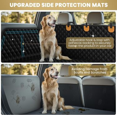 Захист для багажника авто для собак, чорний, розмір L. Водонепроникний килимок-органайзер для собак, підходить для SUV, седанів та фургонів.