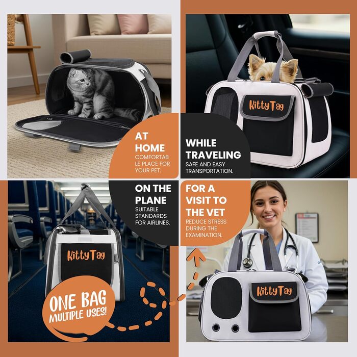 Трансформер для тварин, цуценят, маленьких собак, переноска для котів, водонепроникна, преміум-шкіра PU, переноска для відпочинку, подорожей, прогулянок, хатнього ув'язнення, покупок (Чорний)