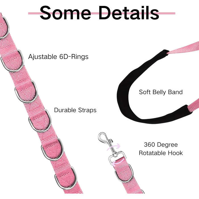 Нашийник для собак 3 шт., міцний, регульований, з D-подібними кільцями, для грумінгу та купання