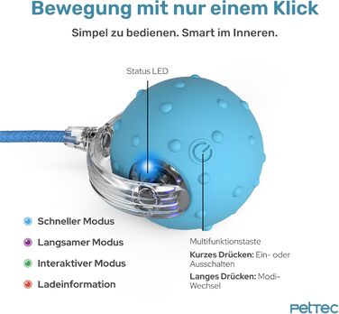 Автоматична іграшка для котів PetTec® з лазерним вказівником та м'ячиком (2 шт.) - інтерактивна іграшка для котів, 24/7 зайнятість