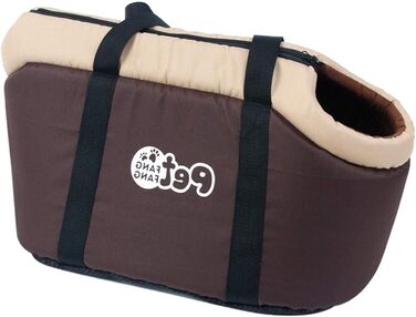 Дихаюча переноска для собак з знімним подушкою, переноска для домашніх тварин для покупок, походів, подорожей, прогулянок, портативна сумка-переноска для маленьких та середніх собак, котів, цуценят (Колір: Коричневий)