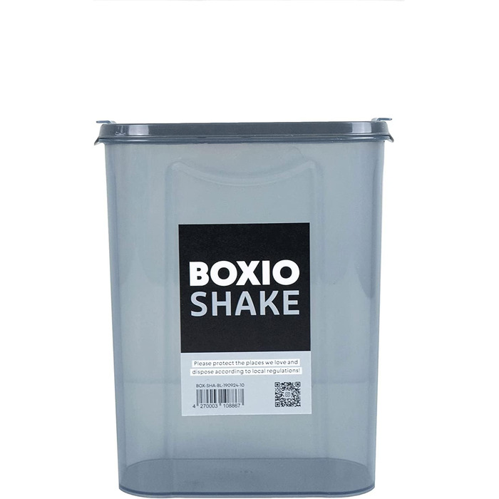 BOXIO - SHAKE: Набір з 3 контейнерів для зберігання продуктів, корму для собак та борошна. Легка організація та ідеальний для сипучих матеріалів, включаючи туалети для тварин