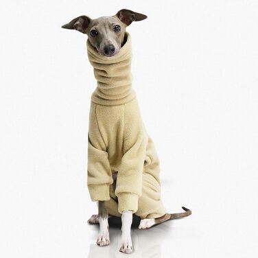 Теплий зимовий комбінезон для італійських віндхундів, м'який флісовий роллінговий халат, повсякденний теплий одяг для Whippet (жовтий, S)