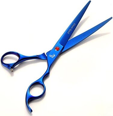 Набір для грумінгу домашніх тварин: професійні ножиці для собак та котів, ножиці для фінальної обробки, вигнуті ножиці, гребінець для грумінгу, блакитні