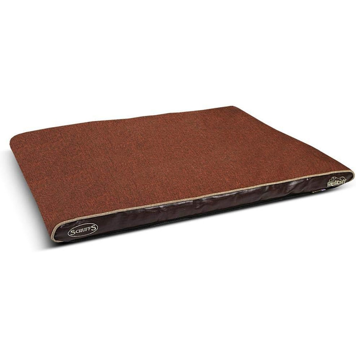 Лежак для собак Scruffs Hilton Memory Foam шоколадний, 100x70x6 см, середній розмір, ортопедичний матрац