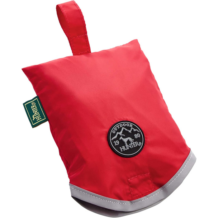 Дощовик для собак HUNTER UPPSALA RAIN, червоний, водонепроникний, вітростійкий, регульований пояс, світловідбиваючий, еластичні петлі на ніжках, компактно пакується, легко чиститься, можна прати, розмір 45