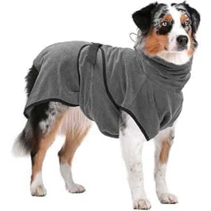 Рушник для собак Roya Dry – для собак середнього розміру (60-68 см) – мікрофібра – швидковисихаючий – сірий (XL)