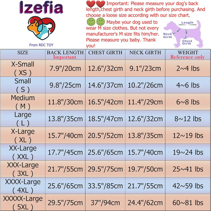 Світшот Izefia для собак та котів, великий розмір XXXXL (довжина спини 75 см), рожевий