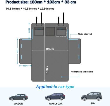 Захисна килимок у багажник для собак Hyundai Tucson Kona Ioniq Ioniq 5 Nexo Bayon, водовідштовхувальний, чорний