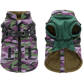 Зимовий теплий одяг для собак - водонепроникний теплий жилет для цуценят з інтегрованим шлейкою, захист від будь-якої погоди | Надійна посадка для собак маленьких, середніх розмірів