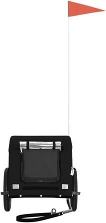 Причіп для велосипеда, переноска для собак, чорний (124x53x53 см)