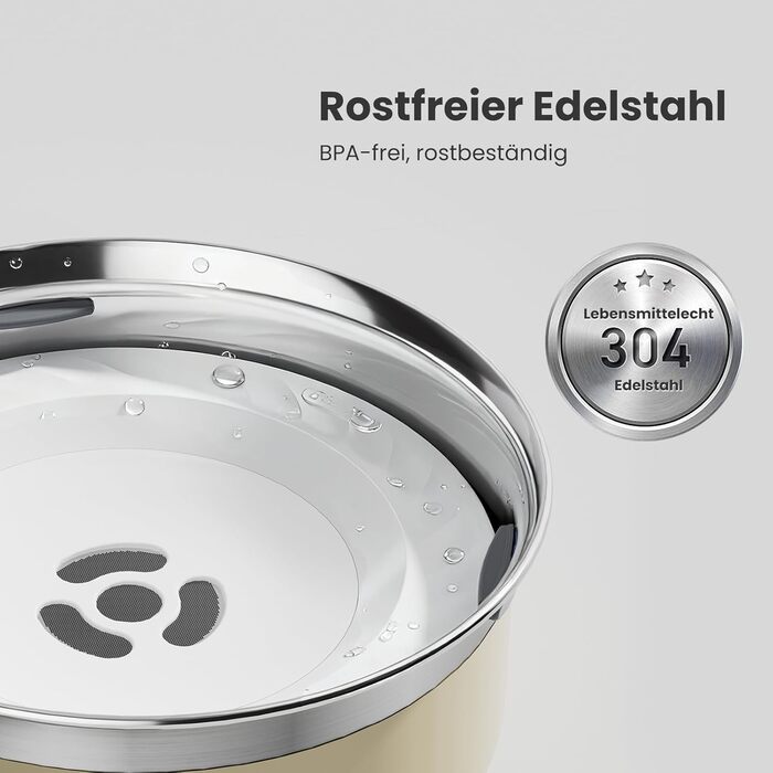 Нержавійна чаша для води для собак Gardner Pet, 2L, проти протікання, без розбризкування, для великих собак, для дому та вулиці