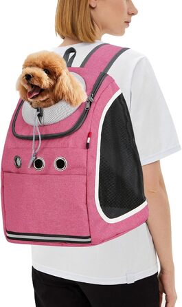 Рюкзак для собак та котів PETCUTE: для подорожей, кемпінгу та прогулянок (Рожевий)