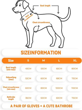 Рушник для собак JOOV E Dog Trockenmante: суперпоглинаючий, м'який, регульований для купання, плавання, прогулянок (Зелений жаб, Помаранчевий лев)