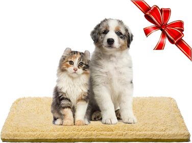 Килимок для собак у подорожі, м'яке складне ліжко для собак, килимок для переноски, плюшевий коврик для собак і котів, 70 x 50 см, коричневий