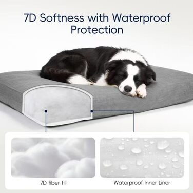 Килимок для собак Sytopia, сірий, 106 см, знімний чохол, антиковзаюча підкладка, для великих собак, для будки, для дому та вулиці