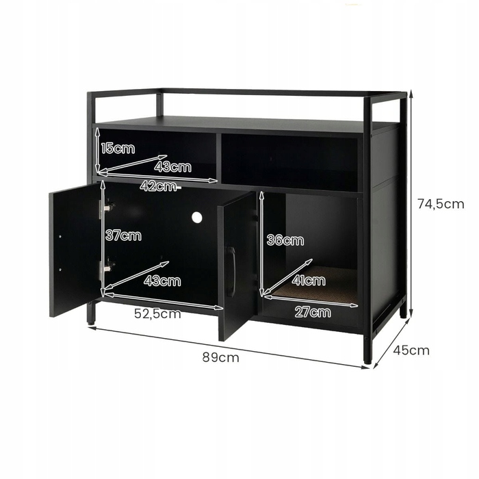 Комод 2 в 1: Будиночок для кота з дряпалкою