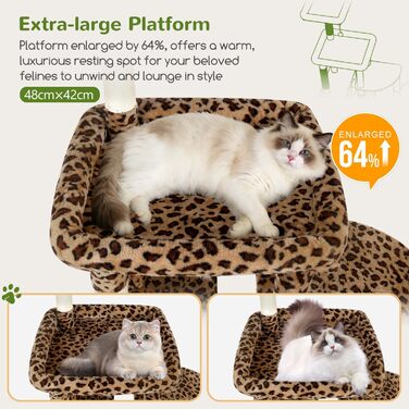 Драбина для котів Globlazer 167 см з платформою, будиночком, когтеточками та іграшками - XL для 2-4 котів