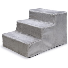 Сходи для собак Karlie Easy Step, плюшеві/дерев'яні, світло-сірі, 60x45x40 см