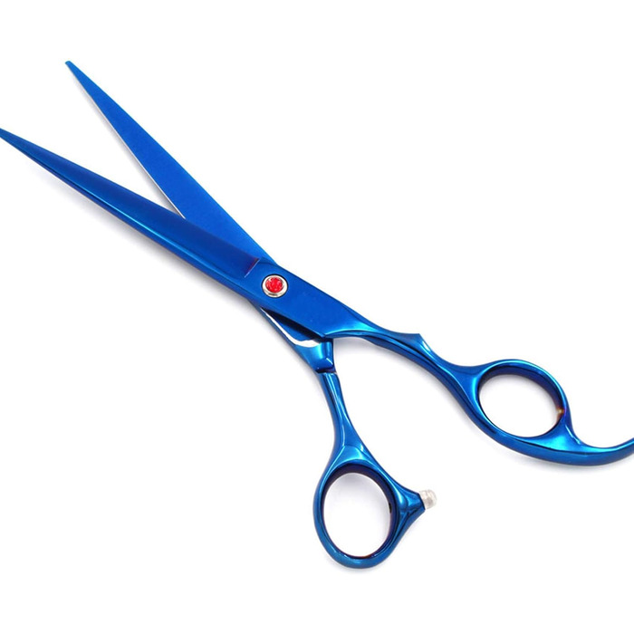 Професійний набір ножиць для грумінгу собак та котів, нержавіюча сталь, прямі, розріджуючі та вигнуті ножиці, гребінець, етиуль