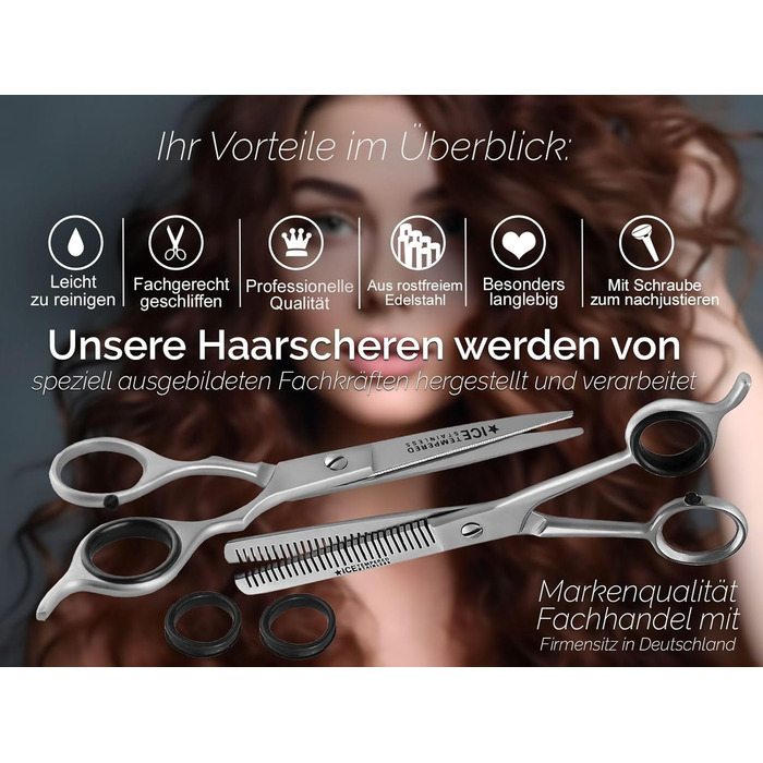 Набір для стрижки волосся 15.24 см: професійні ножиці для стрижки та гребінець