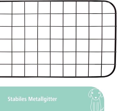 Сітка для захисту домашніх тварин Kerbl, 96-145x30 см, для безпечного транспортування собак в автомобілі, легкий монтаж, регульована ширина