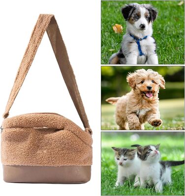 Водонепроникна переноска для кота на плечі - сумка-переноска для тварин з безпечним кріпленням | Колір: коричневий