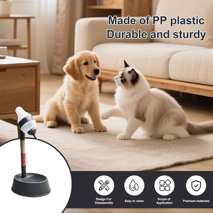 Автоматичний диспенсер для води iFCOW для котів та собак, регульована висота, знімний стрижень, автоматичне годування