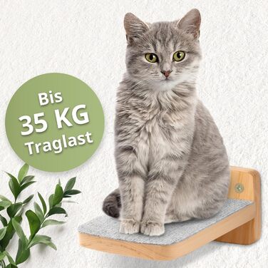WOOWOOD® Стіна для лазіння котів XL, набір 3 сходинок, дерев'яна кішкова драбина на стіну, котячий комплекс для лазіння