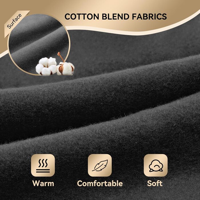 Теплий собачий пуловер NAMSAN для великих собак: зимовий одяг, худі з кнопками (6XL, чорний)