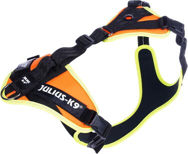 Шлея Julius-K9 Mantrailing & Outdoor для собак, розмір M, UV-помаранчева з неоновою окантовкою