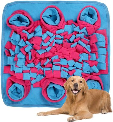 Килимок для собак Snuffle Matte, 42x42 см, рожевий. Тренування нюху, миття, складання. Безпечний, для ігор та годування