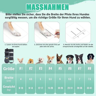 Чоботи для собак, захист подушечок лап, зимові, водонепроникні, розмір 6 (зелені)