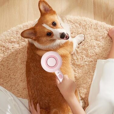 Щітка для догляду за котами з водою, для довгошерстих котів, рожева