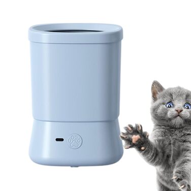 Портативний очисник лап для собак – спрей-щітка з двома швидкостями, аксесуар для миття лап, підходить для собак маленьких, середніх та великих порід, блакитний