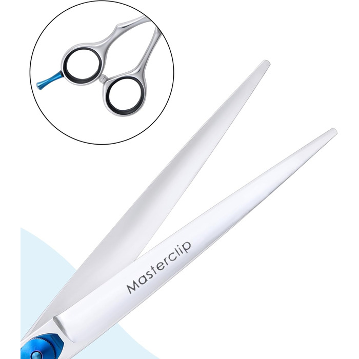 Професійна вигнута ножиці Masterclip Essentials для лівшів, 19,1 см, з високоякісної нержавіючої сталі