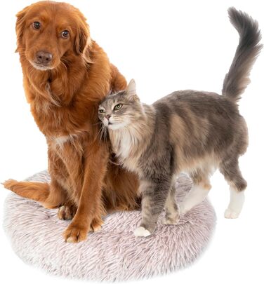 DEFACTO Лежанка для собак, м'який лежак для тварин, лежанка-кошик з високими бортиками, неслизьке дно, розмір 3XL (120x120 см), антрацит