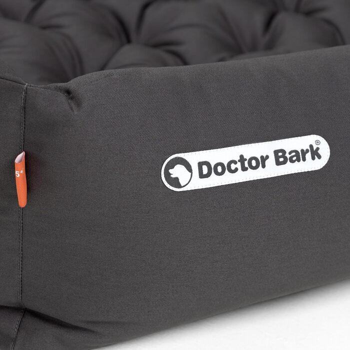 Ортопедичне ліжко для собак Doctor Bark - миється до 95°C, гігієнічне, без запаху, для середніх собак, сірий кошик з лежаком (L - 90x80 см)