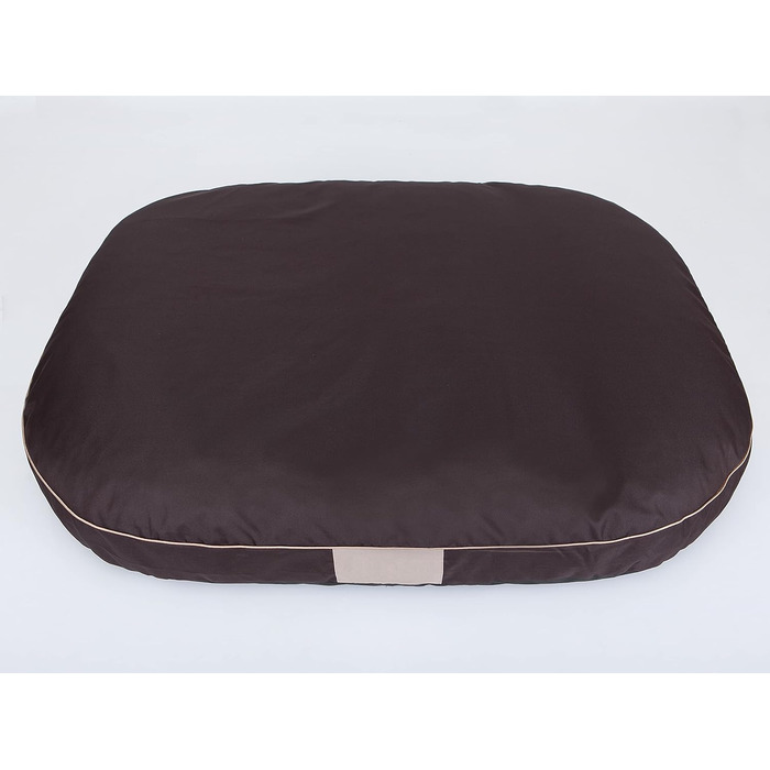 Килимок для собак, лежанка для собак, матрац для собак, лежанка-кошик, лежанка-софа, овальний килимок для маленьких собак M - 70 x 50 см, темно-коричневий