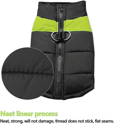 Водонепроникний зимовий одяг для собак: теплий куртка-манжетка для маленьких та середніх собак, зелений S