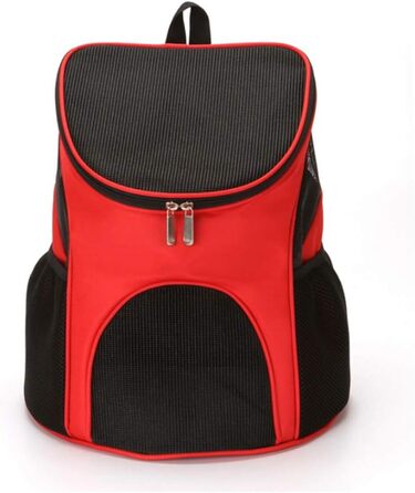 Рюкзак для собак і котів: переноска для тварин до 4 кг, ідеально для подорожей, походів та кемпінгу (червоний)