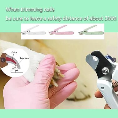 Ножиці для собак та котів з підсвічуванням, безпечні, з вбудованим точилом (рожеві)