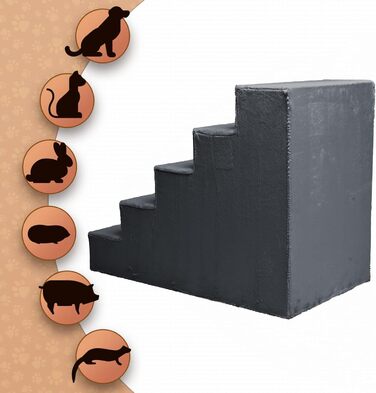 Сходи для собак Mg Design Marineblau: стабільна дерев'яна конструкція, для собак та котів, 40 x 45 x 5 см, 71 x 40.5 x 56 см