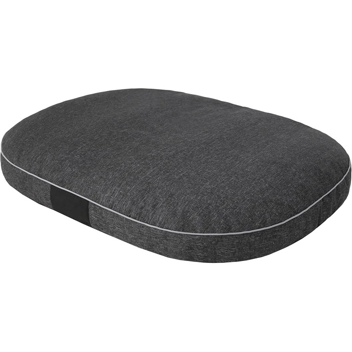 Килимок для собак овальної форми, розмір M, 70 x 50 см, чорний, з екологічного льону